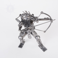 OMH MS001 Cesta Náutica Asiática Única - Escultura de Metal Esmaltado Hecha a Mano, Estilo Náutico, Origen Vietnamita, para Manualidades y Decoración Festiva