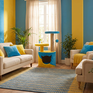 อมิสตาร์ อาซูร์ เรนโบว์ – ที่ลับเล็บแมวพรีเมียมทุกขนาด, เสาป่านสีสันสดใส, สนามเล่นแมวแสนสนุกและทนทาน - Product Image 3