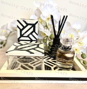 Abu Dhabi lujo travertino Bakhoor quemador conjunto increíble forma de media luna soportes de incienso difusor de aromaterapia para uso religioso - Product Image 3