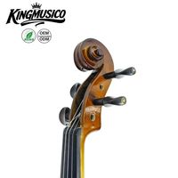 Violon professionnel artisanal avec table en épicéa, archet en bois de Brésil, finition brillante, touche en ébène, accordeurs fins, viola marron, Chine