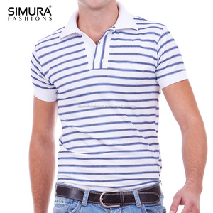 Chemise à col pour homme, style piqué, 100% coton, à rayures, à manches courtes, personnalisable, séchage rapide, prix de gros, OEM - Product Image 2