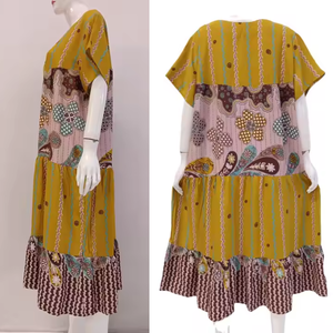 Nouveau modèle d'été pour femmes motif floral à manches courtes Jumbo taille rayonne vêtements de nuit grande taille par Chrysanta - Product Image 6