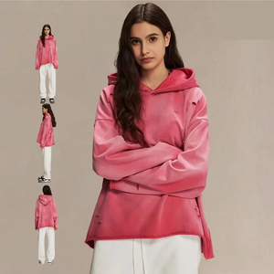 Sudadera Corta con Capucha para Mujer, Diseño Nuevo, Tejido Vintage, Cálida para Invierno, con Logotipo Frontal, Venta al Por Mayor, Talla Regular, Directo de Fábrica - Product Image 1