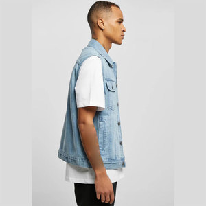 Vente en gros de gilet en jean de haute qualité pour hommes, meilleur design personnalisé, vêtements décontractés, respirant et nouveau style pour l'hiver, gilet en jean - Product Image 5