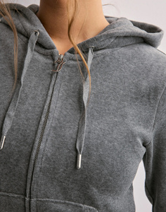 Wholesale Premium <b>Grey</b> Drop Shoulder Latest <b>Women's</b> Robertson <b>Hoodie</b> Anti-Wrinkle And Breathable Hoodies <b>Women's</b> <b>Zip</b> Up <b>Hoodie</b> - Product Image 2