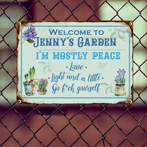 Vintage <b>Retro</b> Decor Metal Garden Signs Custom Handmade Iron Tin Notice Available for Wholesale from Indian Vendor - Product Image 2