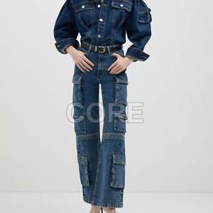 Gran oferta de pantalones vaqueros Cargo con múltiples bolsillos para mujer, pantalones vaqueros Cargo con múltiples bolsillos para mujer, nuevo estilo 2025 - Product Image 1