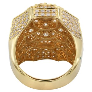 Bijoux fantaisie de luxe pour hommes Bague tendance Hip Hop Alphabet arrondi en diamant complet Bague en or 10K 14K 18K cultivée en laboratoire - Product Image 3