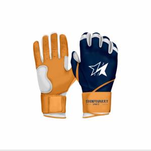 Guantes de Bateo de Béisbol Profesionales de Cuero Cabretta Suave de Alta Calidad, Ajuste Personalizado, Transpirables, Cómodos, Rosa y Azul, Personalizables - Product Image 3