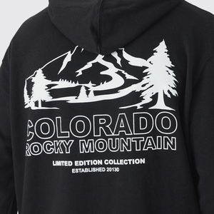 Custom Own Logo Mens High Quality <b>Hoodies</b> 100% Cotton Blended Printed Back Pullover Plain Hoodie for Men - Product Image 6