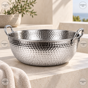 DIVRIS - Tazón de Pedicura Moderno de Acero Inoxidable Plateado de Primera Calidad, Tazón para Spa de Pies Hecho a Mano, Drenaje sin Tuberías, Salón de Belleza, Bienestar - Product Image 3