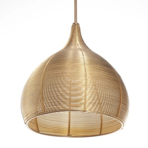 Lampe suspendue d'intérieur de fil métallique d'éclairages décoratifs d'intérieur d'hôtel lampe suspendue de luxe de couleur d'or de conception exclusive pour la décoration - Product Image 1