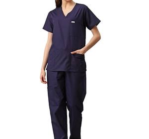 Oem Wholesale Unisex Medical Scrub Set Breathable Comfortable Stretch Hospital Wear Premium Quality Customized Color Logo ANSIS - Product Image 1