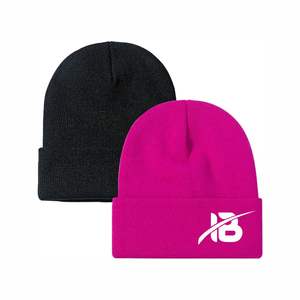 Gorro de Invierno de Alta Calidad para Esquí, Etiqueta Tejida Personalizada, Unisex, Acrílico, Liso, Teñido, Bordado, de Punto Acanalado - Product Image 3