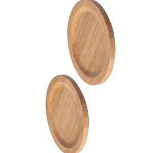 Posavasos más vendido con posavasos hecho a mano de forma redonda de madera maciza por Crescent Crafts - Product Image 5