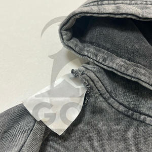 Nouveau style tendance, sweat-shirt uni teint en hiver, délavé, lourd, personnalisable, 100% coton, streetwear, homme, haute qualité - Product Image 6