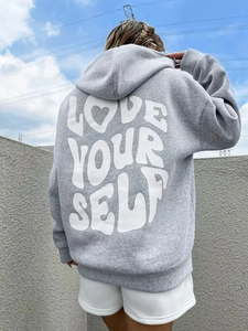 Logotipo personalizado 3D Puff impresión gráfica sudaderas con capucha mujeres Puff impreso sudaderas con capucha de las mujeres para las señoras con personalización - Product Image 5