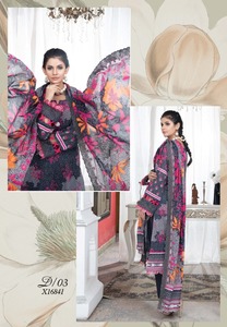 Costumes pour femmes Kameez Shalwar Design brodé en coton/pelouse Salwar Kameez pakistanais grande taille - Product Image 6