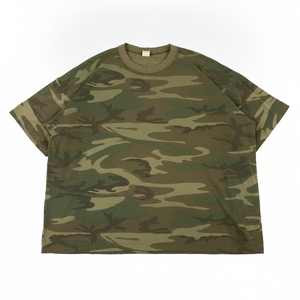 Camiseta de Camuflaje Extra Grande para Hombre, Manga Corta, Cuello Redondo, Informal, de Algodón, Transpirable - Product Image 1