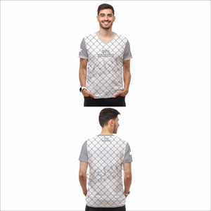 เสื้อยืดคอวีผู้ชาย ดีไซน์ใหม่ ลายพิมพ์ทันสมัย ผ้าฝ้าย 100% ระบายอากาศได้ดี ทรงหลวม สวมใส่สบาย เหมาะสำหรับฤดูร้อน - Product Image 5