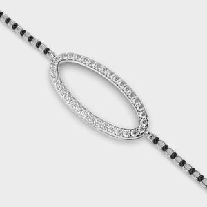 OEM 14K Yellow / White / Rose Gold Round Diamond Mangalsutra <b>Bracelet</b> for Women - Product Image 5