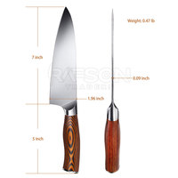 Pisau koki, pisau dapur dengan pegangan kayu karbon tinggi Jepang Stainless Steel koki dapur Steak