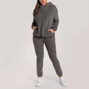 Ensemble survêtement d'hiver pour femmes, pantalon de survêtement et sweat-shirt personnalisés, ensemble de jogging 2 pièces - Product Image 2