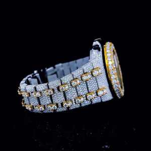 Alta calidad de lujo automático Iced out VVS Clarity Moissanite Diamante tachonado Hip Hop reloj para hombres reloj joyería - Product Image 5