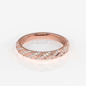 18K Gold Wedding Band with Round Cut Moissanite Diamond Elegant 18K Gold <b>Ring</b> - Product Image 5