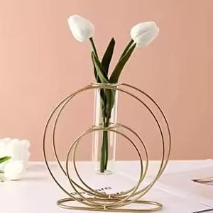 Tubes de Jardinière Artisanaux avec Support en Bois pour la Décoration Intérieure - Product Image 3