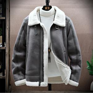 แจ็กเก็ตหนังขนหนาปกคอตั้งสไตล์สตรีทเสื้อโค้ทลำลองแนวธุรกิจและขี่รถจักรยานยนต์เสื้อโค้ทแนวสตรีท - Product Image 2