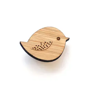 NIEN Brooch Pins Lapel Pins Wooden Custom made high quality laser cut OEM designs and size factory price quick delivery service