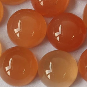 พลอยทรงกลมพลอยทรงกลมพลอยทรงกลมแบนราบ10มม. สีพีชมูนสโตนแวววาวคุณภาพสูง - Product Image 1