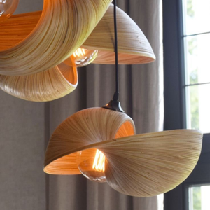 Abat-jour en bambou filé à la main en gros pendentif léger écologique idéal pour les commandes d'hôtels et de restaurants en vrac - Product Image 4