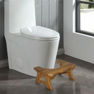 Tabouret de salle de bain en bois de teck massif Gabe Modern Farmhouse Sloped Top Design Inclut Toilet Storage Kitchen Outdoor Villa HD701001 - Product Image 1