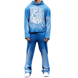 Conjunto Deportivo Personalizado con Lavado Ácido, Diseño Moderno, 100% Algodón, Traje Deportivo para Hombre con Cremallera, Venta al Por Mayor OEM - Product Image 1