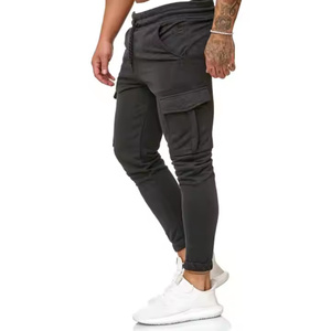 Meilleurs pantalons de survêtement en coton tricoté anti-rides de haute qualité pour hommes, poches latérales, logo personnalisé brodé, taille moyenne - Product Image 5