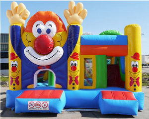 Château gonflable clown combo, matériau PVC durable, château gonflable combo en PVC - Product Image 1