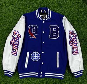 Chaqueta universitaria de talla grande personalizable, conjunto de ropa deportiva de invierno Letterman, técnica impresa transpirable, temporada de verano - Product Image 2