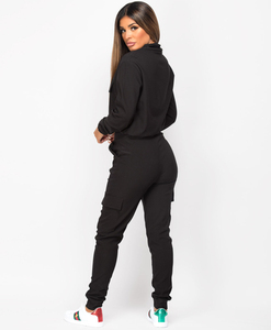 Conjunto de 2 Piezas para Mujer, Camisa Casual de Manga Larga y Pantalones Cortos, Impermeable, de Secado Rápido, Algodón Felpa Lavado - Product Image 3