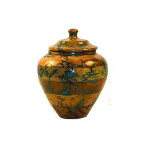 Urne funéraire en bois de rose gravée sur les bords, urne commémorative en bois artisanale pour les cendres humaines - Product Image 2