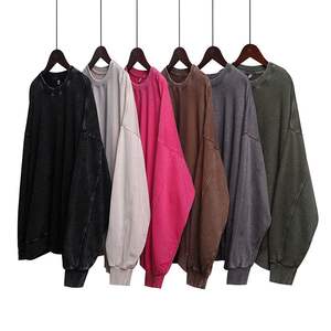 Venta caliente 350 GSM Hombres Tallas grandes 100% Algodón Sudadera con capucha de lana Lavado High Street Wear Old School Oversize Spring - Product Image 1