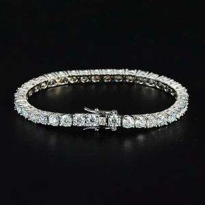 925 Sterling Silver Moissanite Tennis Bracelet VVS Cut Pass Diamond <b>Tester</b> Third Party Certified Hip Hop Style OEM/ODM Wholesale - Product Image 1