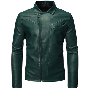 Nouvel arrivage de veste en cuir pour hommes veste en cuir PU vestes de moto en cuir de vachette de qualité supérieure - Product Image 1