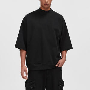 T-shirts en coton épais Boxy Fit T-shirt en polaire Boxy surdimensionné à épaules tombantes - Product Image 3