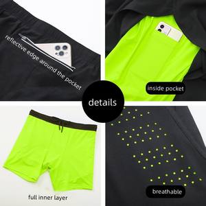 Vente en gros de shorts de sport pour hommes shorts de sport élégants à 2 couches logo personnalisé short de course athlétique 2 en 1 à séchage rapidelivraison DDP - Product Image 2