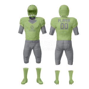 Uniformes de Fútbol Americano Personalizados Más Vendidos, Conjuntos Impresos Transpirables de Manga Corta, 100% Poliéster de Secado Rápido - Product Image 2