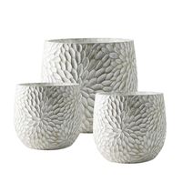 Vietnam Factor Pot de fleur en ciment extérieur grande soucoupe pour plante jardinière en céramique blanche jardin géant secondes terre cuite meilleur prix