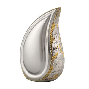 Brass Cremation Urn Funeral Accessory <b>for</b> Adult <b>Ashes</b> Urns Premium Quality Teardrop Brass <b>Keepsake</b> Teardrop - Product Image 4