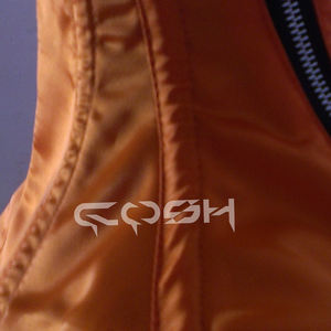 Collar de satén naranja estilo corsé gótico con varillas de acero para bondage y fetichismo - Product Image 4